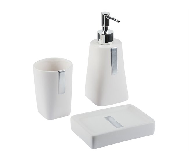 Beliani Conjunto de accesorios de baño SONANA Beige