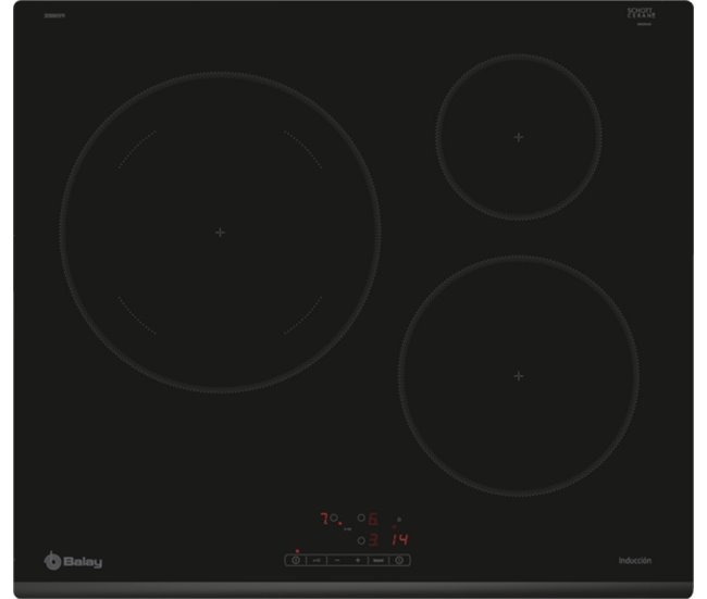 Placa de inducción BALAY 3EB865FR 3 zonas 60cm negro Negro