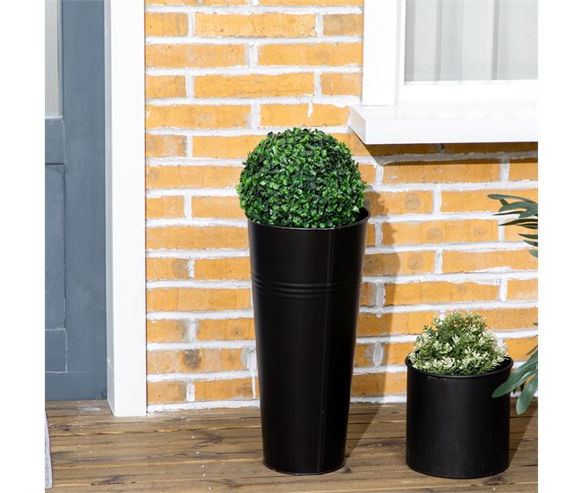 Planta Artificial PEVA, PE, Cemento, PP HOMCOM Verde