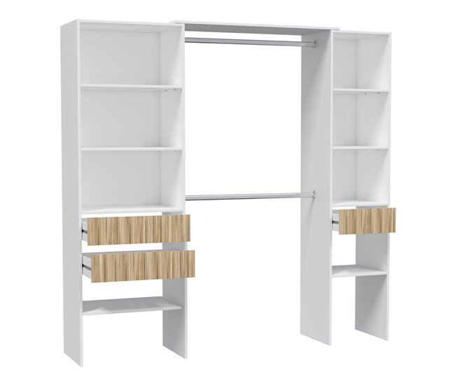 Armario vestidor Summer 3 cajones Blanco