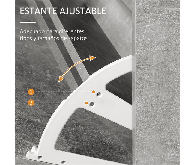 Conjunto Muebles de Entrada Tablero de partículas HOMCOM 90 Gris