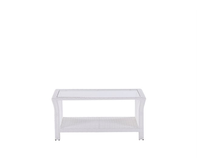 Beliani Conjunto de jardín Ratán sintético MARINO Blanco