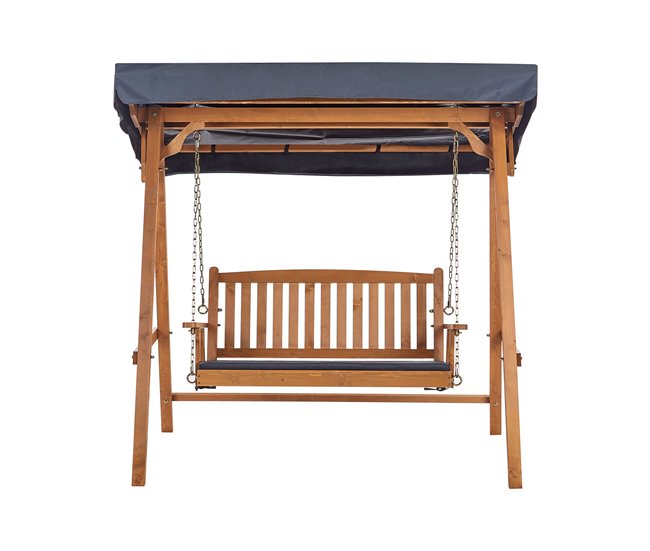 Beliani Columpio FIBBIALLA Gris/ Madera