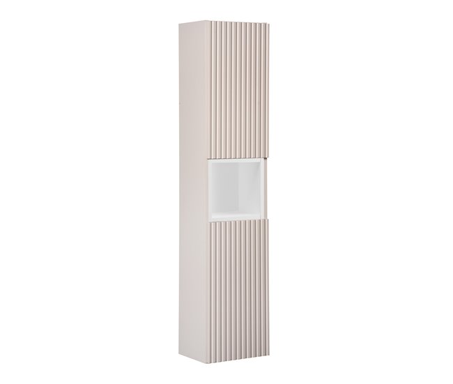 Conjunto de muebles con doble lavabo 4 cajones y columna Riva 120 Beige