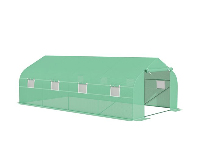 Invernadero de Jardín Acero, PE Outsunny Verde