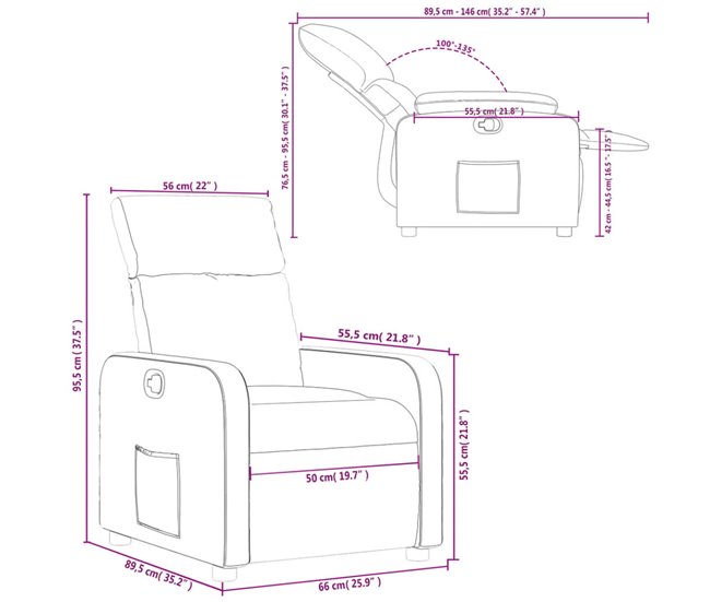 Sillón Reclinable Marron