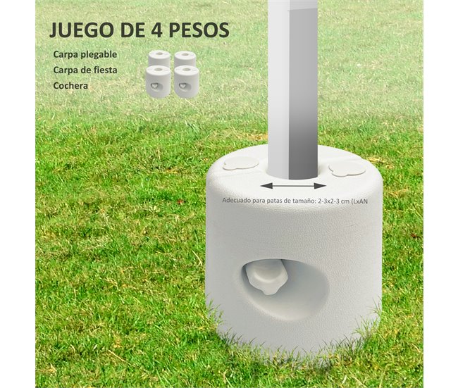 Base de Sombrilla HDPE Blanco