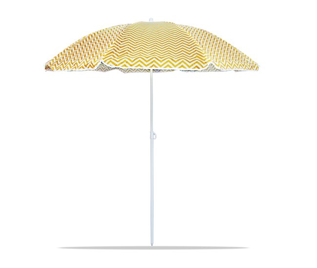 Acomoda Textil – Sombrilla de Playa y Pincho de Soporte Amarillo