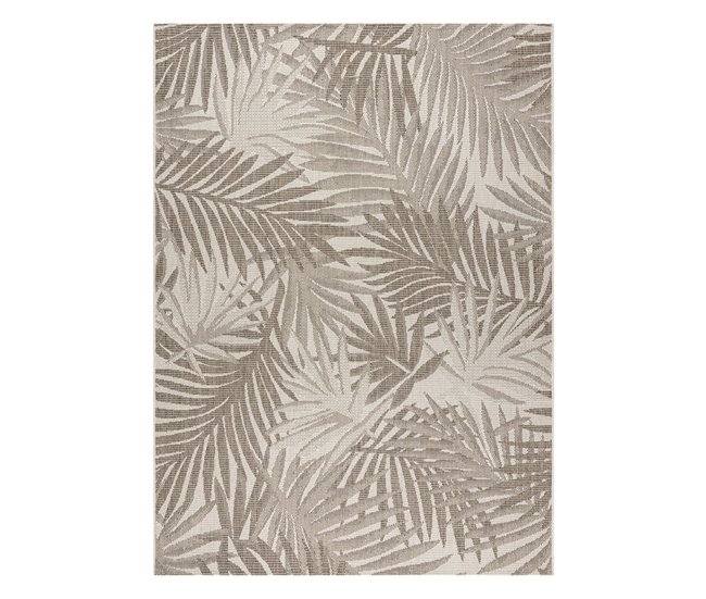 Alfombra de cuerda sisal FLOORLUX 20504 Hojas Selva 60x110 Beige