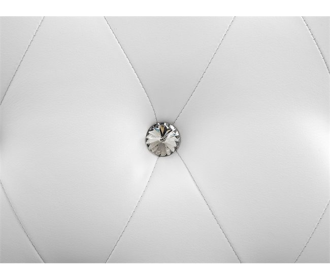 Beliani Cama con somier Piel sintética METZ 209x215 Blanco