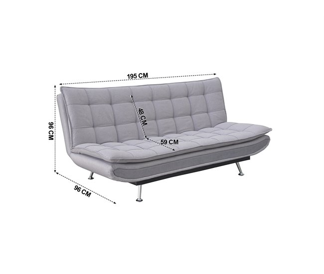 Sofá cama WILLEM Gris Claro
