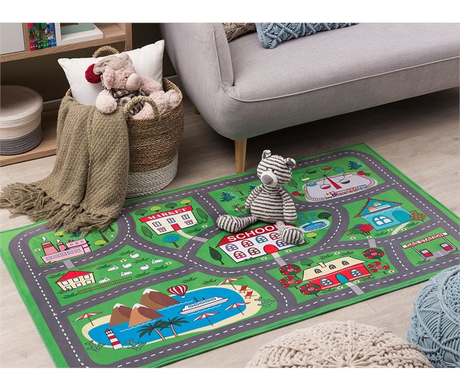 Beliani Alfombra para niños TUTAK Verde