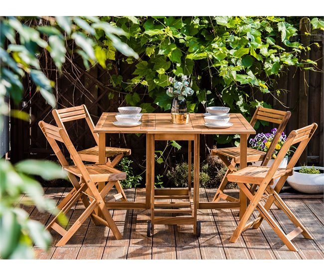 Beliani Conjunto de comedor FRASSINE Madera Clara