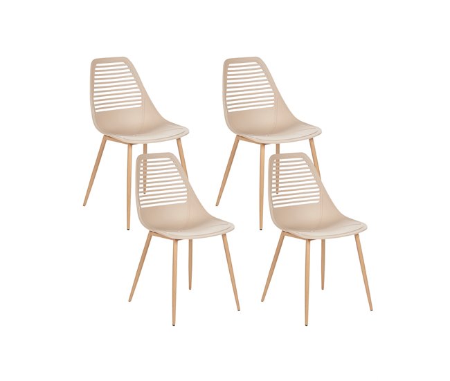 Beliani Silla de comedor MONTELLO Beige