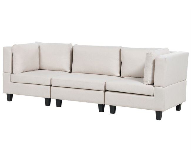 Beliani Sofá modular Poliéster UNSTAD Beige