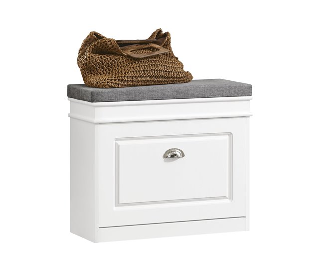 Banco Zapatero con 1 Cajón FSR82-K-W SoBuy Blanco
