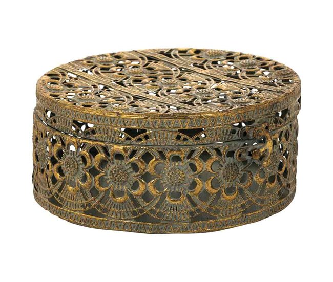 Caja Joyero de metal Dorado