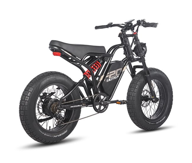 FAFREES F20 Ultra Bicicleta Eléctrica - Motor 750W Negro/ Rojo