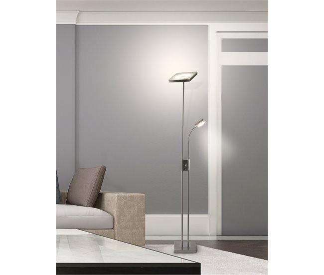Lámpara de pie AIRI marca CONFORAMA 180cm Gris