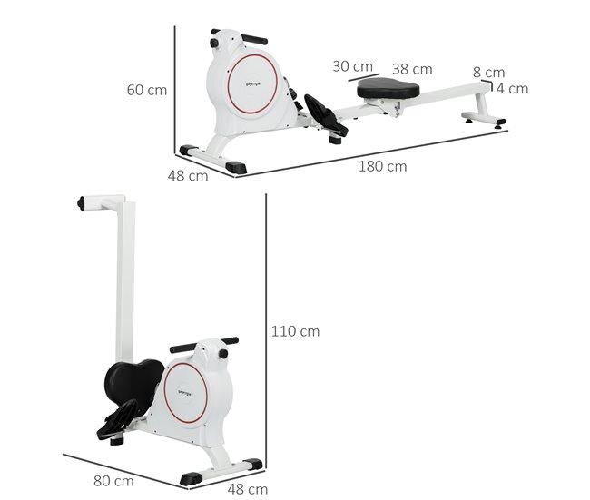 Máquina de Remo Acero, ABS SPORTNOW Blanco