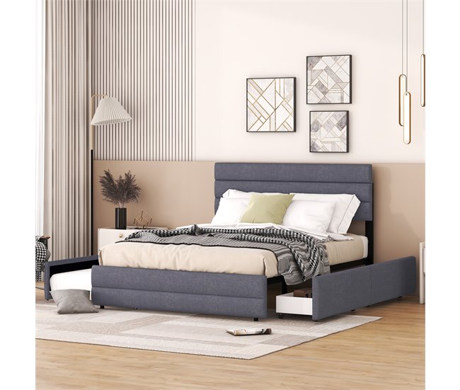Camas nido 140x203 Gris