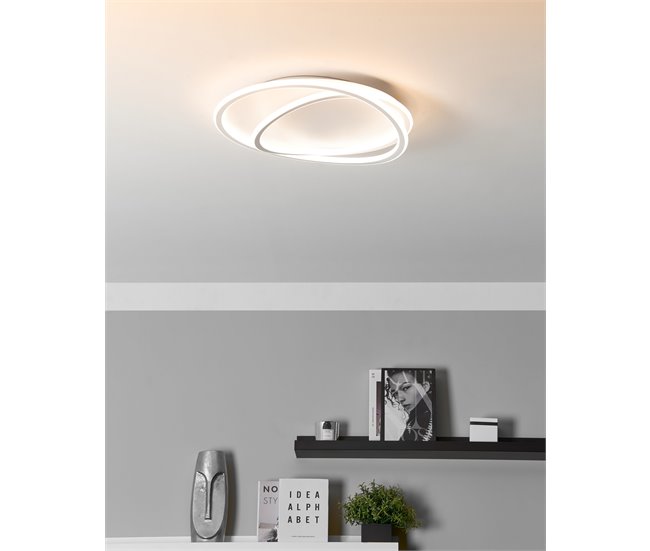 Beliani Lámpara de techo LEYLAN Blanco