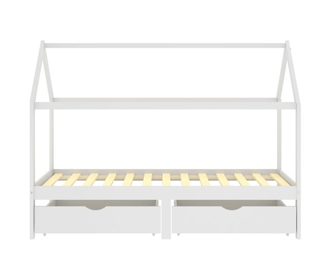 Estructura De Cama Infantil 206x97 Blanco