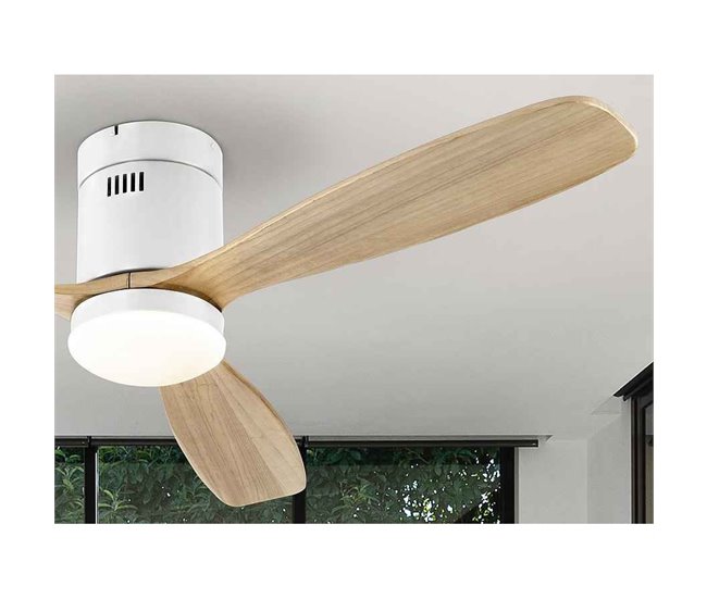 Lámpara Ventilador Metal Serie Siroco Blanco