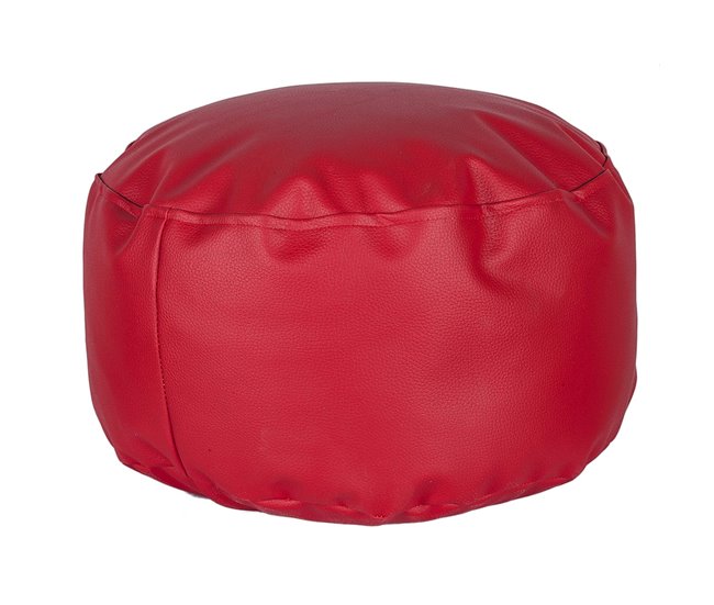 Well Home Puff Ovalado - Asiento Acolchado y Cómodo Rojo