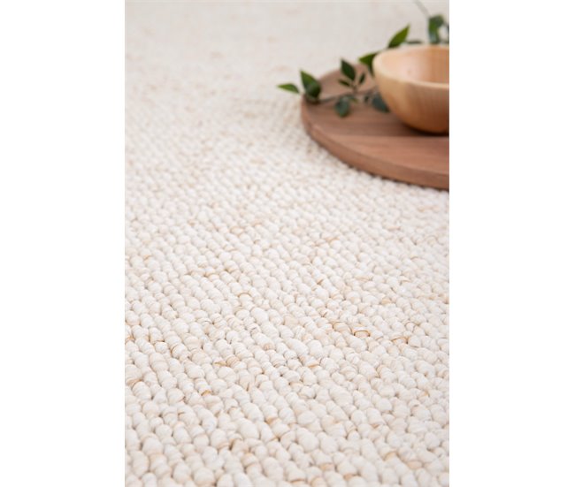 Alfombra lavable tejido en bucle PETRA - ATTICGO 80x150 Blanco