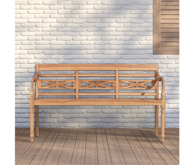 Banco para el jardín Maryland de teca 150x54 Marron