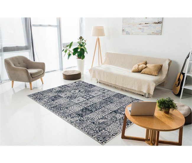 Alfombra HEOS 78586 LABOR DE RETAZOS AZULEJOS DE LISBOA 160x220 Gris