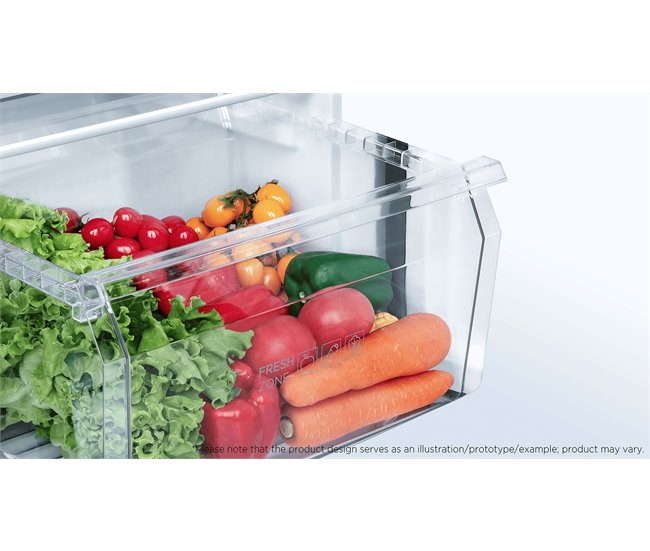 Frigorífico Combi 1,85M 318L No Frost Color Inox TCL RF318BSE0  Inox
