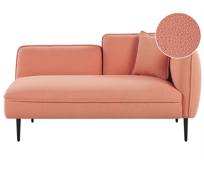 Beliani Chaise longue Bouclé CHEVANNES Beige