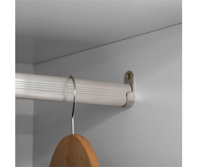 Armario de Ropa Melamina de Madera HOMCOM Blanco