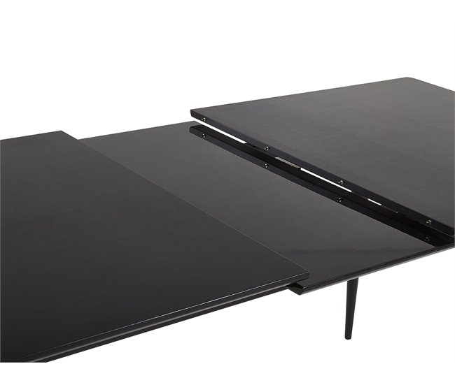 Beliani Mesa de comedor extensible MALDON 90x160 Negro