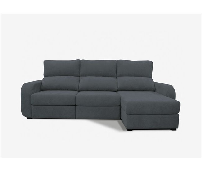 Chaise longue convertible en cama tela APRIL Gris