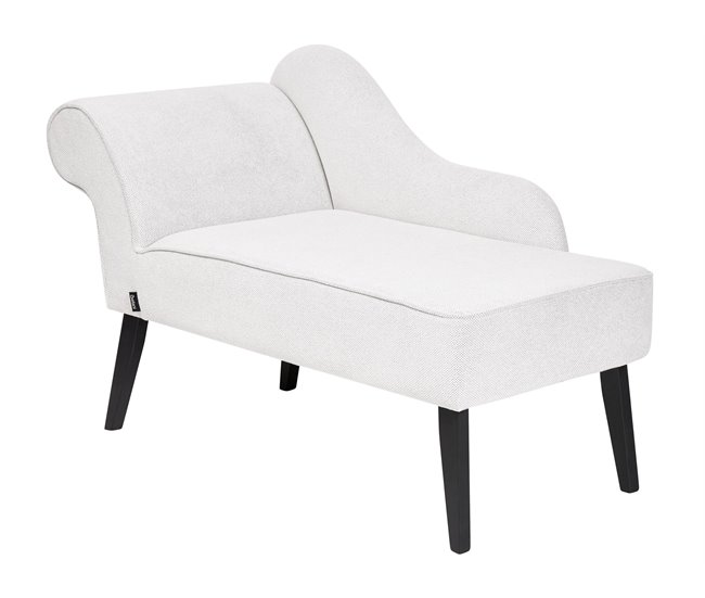 Beliani Chaise longue izquierdo Poliéster BIARRITZ Blanco