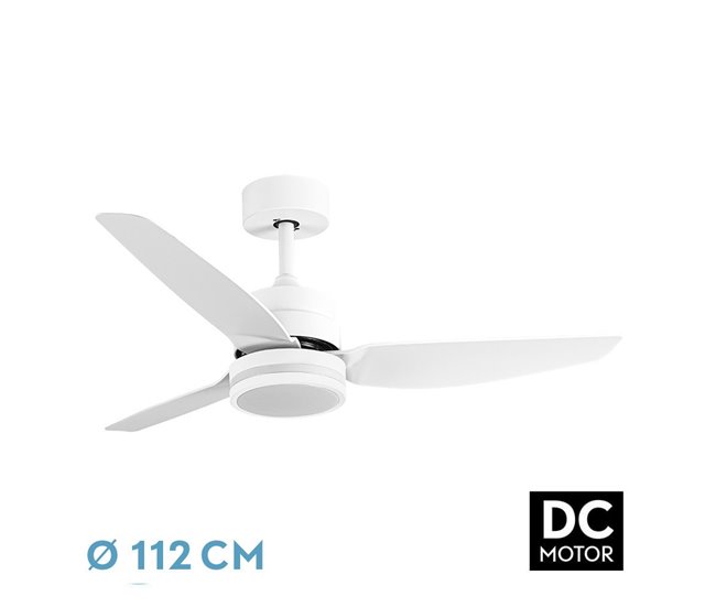 Ventilador De Techo Metal Serie Jarama Blanco