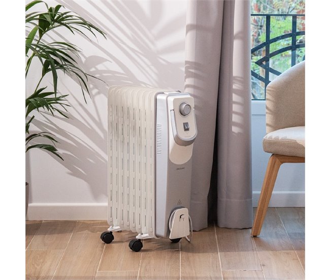 Cecotec Radiador de aceite ReadyWarm 9000 Space 360 Black Blanco