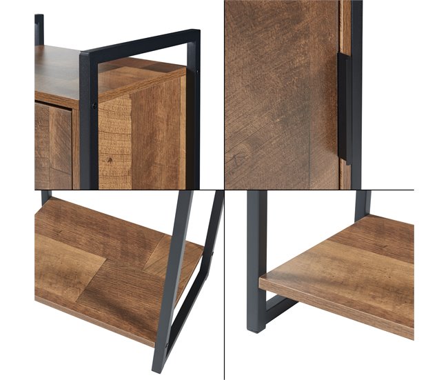 Mueble de baño auxiliar Namsskogan con compartimentos Nogal