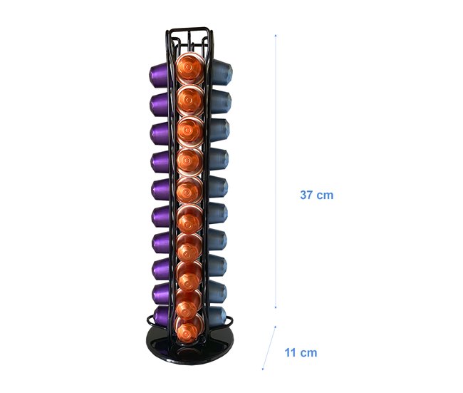 Organizador para Capsulas de Cafe Nespresso 40 Capsulas Negro