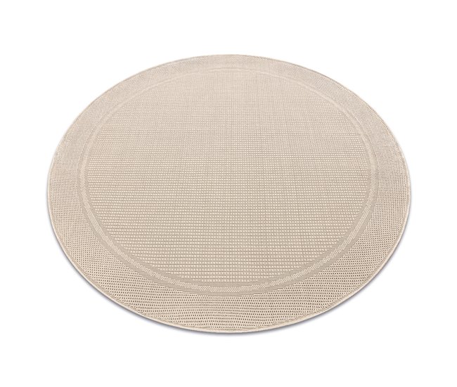 Alfombra MIMO 5979 circulo sisal exterior marco 200x200 Crema