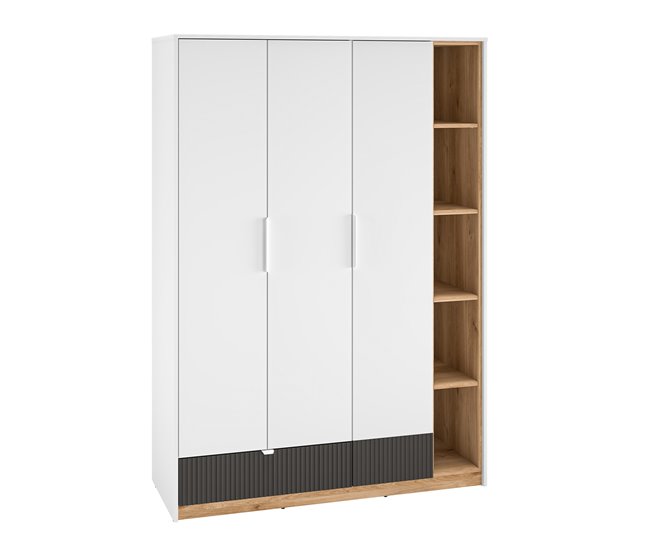 Armario 3 puertas 1 cajón Ronan Blanco