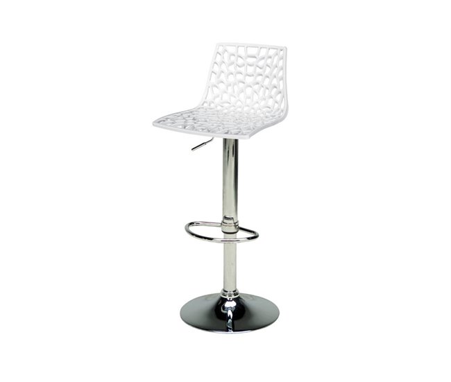 Taburete ajustable modelo SPIDER GAS Blanco