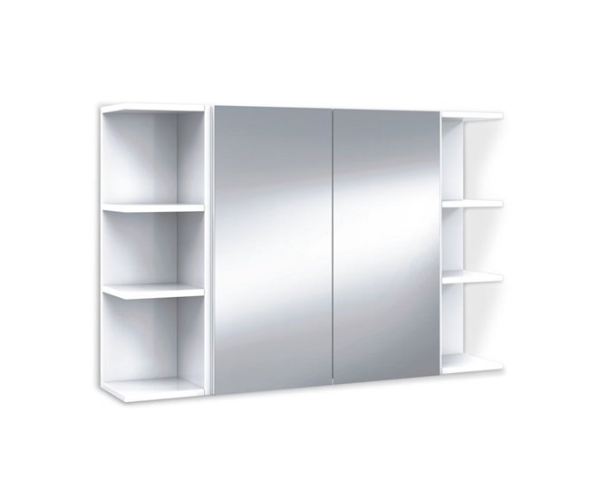 Armario camerino con espejo Blanco