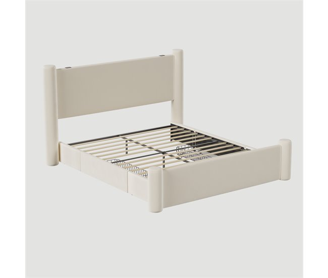 Camas de matrimonio 190x202 Beige