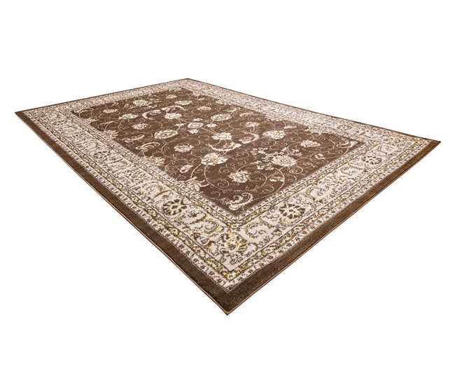 Alfombra MEFE moderna 2312 Ornamento Structural dos niveles 160x220 Beige