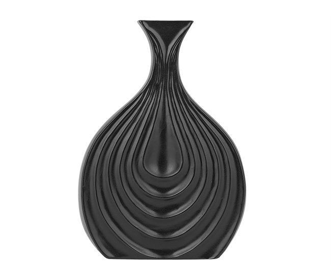 Beliani Jarrón decorativo THAPSUS Negro