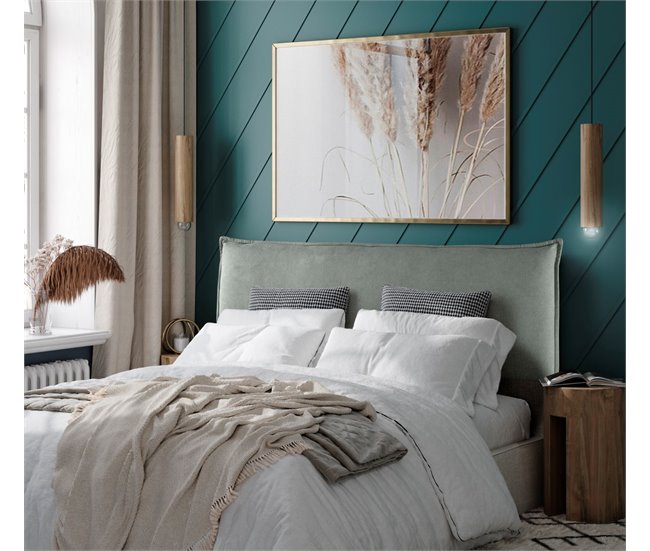 Cabecero de Cama AGORA Tapizado Microfibra AquaClean 145 Azul Marino